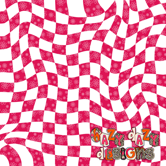 HOT PINK WAVY CHECKERED DIGITAL PAPER (NOT SEAMLESS)